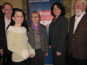 Sepp Gradl, Anja König, Maria Haucke, Ruth Müller und Horst Kubatschka