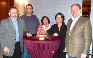 Vorsitzender Gerhard Kellner(li.),Stellv. Vorsitzende Anja König(2.v.r),Dr. Bernd Vilsmeier(re.) u. Gerhard Stasiczek