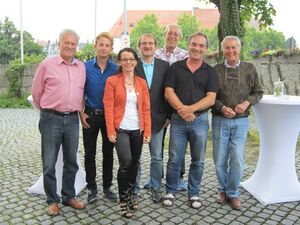 v.l.:Wolfgang Mürdter, Florian Perske, Anja König, Frank Domakowski, Alex Bodò, Alex Seitz und Peter Irmann