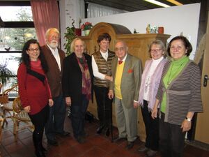 Geburtstagsbesuch 2013, v. l.:Anja König,Horst+Ute Kubatschka,Elisabeth Heilmeier,Josef Gerhager,Maria Haucke,Hedi Pable