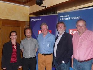 v.l.: Anja König, Harald Unfried, Gernot Mühlbauer, Robert Gewies, Gerhard Wick