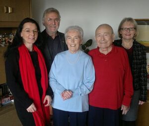v.l.: Vorsitzende Anja König, Vors. AG 60plus Rolf Haucke, Paula Ulrich, Otto Ulrich, Stadträtin Maria Haucke